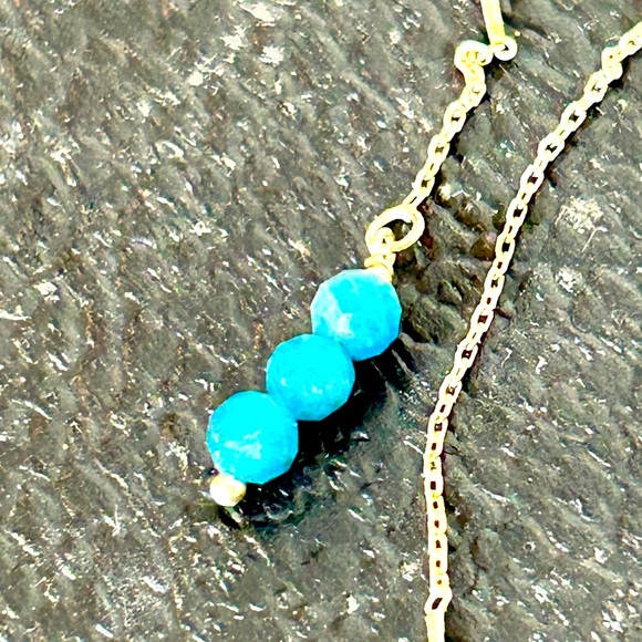 Elegant Blue Sterling Silver and Beaded Dangle Earrings - Picture 3 of 6